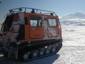 Our Hagglund for sea ice training was named MOONRAKER