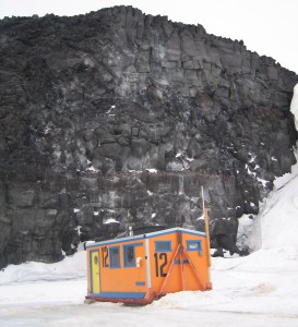 Warming hut at the Cape Evans wall