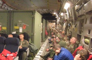 Stripped down interior of the C-17